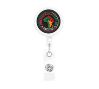 Juneteenth June 19th 1865 Juneteenth Freedom Day Retractable Badge Holder Reel Clip Id Card Holder forNurse Student Office Worker