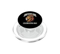 Juneteenth King Celebrating 1865 Pan African Lion Graphic PopSockets PopGrip for MagSafe