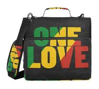 Juneteenth Love Unity 3 Ringing 1.5 inch School Zipper Binder with Handle and Removable Shoulder Strap Multiple Pockets School Binders Organizer for Office School