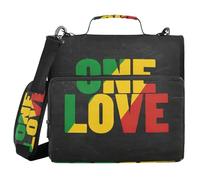 Juneteenth Love Unity 3 Ringing Organizer Binder with Strap Laege Capacity Document Organizer Bag for Middle School