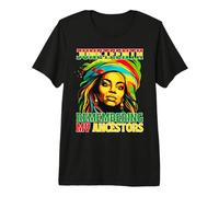 Juneteenth Melanin Women Remembering My Ancestors RBG Colors Premium T-Shirt