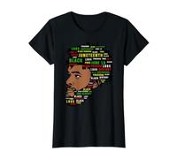 Juneteenth Men's Head 1865 Black Freedom Value Graphic T-Shirt, Women, Black, M