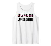 Juneteenth Over July Fourth Bold USA Freedom Statement Tank Top