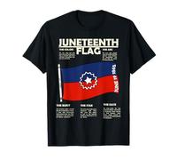 Juneteenth Red White Blue Symbolic Flag Breakdown Meaning T-Shirt