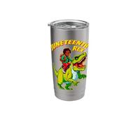 Juneteenth Rex Happy Kid Riding A T-Rex Dinosaur 1865 Texas Stainless Steel Insulated Tumbler