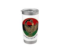 Juneteenth Sankofa Freedom Day Emblem Stainless Steel Insulated Tumbler