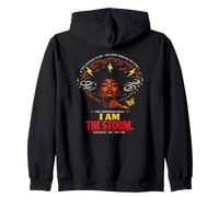 Juneteenth She Whispered I Am The Storm Womens Black History Zip Hoodie