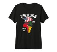 Juneteenth Since 1865 African American Country Map Flag Premium T-Shirt