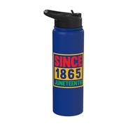 Juneteenth Since 1865 Celebrate Black History Civil Rights Stainless Steel Insulated Water Bottle