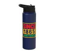 Juneteenth Since 1865 Celebrate Black History Civil Rights Stainless Steel Insulated Water Bottle