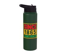 Juneteenth Since 1865 Celebrate Black History Civil Rights Stainless Steel Insulated Water Bottle