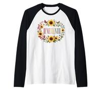 Juneteenth Sunflower Butterfly Wreath Freedom Raglan Baseball Tee