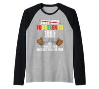 Juneteenth Tshirt Men Boy, Juneteenth June 19th 1865 Freedom Raglan Baseball Tee