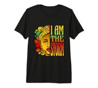 Juneteenth Woman I Am The Storm Black History Premium T-Shirt