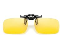 JUNEYE Clip on Sunglasses Polarized Lens Fit over Prescription Glasses, Flip up Rimless Myopia Nearsighted Sunglasses Glasses Anti-Glare Clip On Sunglasses