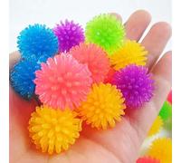 Junfamilee 10Pcs Colorful Cute Funny Cat Toys Arbutus Ball Stretch Plush Ball Cat Toy Ball Creative Colorful Interactive Cat Soft Spiky Cat Chew Toy, Cat Toy Balls