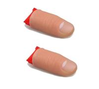 Junfamilee 2 Pcs Fake Thumb Tip Magic Tricks,Fake Thumb Tip Silk Vanish Magic Disappearing Silk,Fake Thumb Tip Magic Trick Gimmick Magician Accessory Magic Kits and Accessories,Novelty and Gag Toys