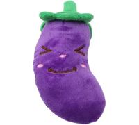 Junfamilee Purple Eggplant Squeaky Toys Cute Fruits Vegetables Plush Puppy Chew Soft Toy, Pet Supplies, Dog Squeak Toys