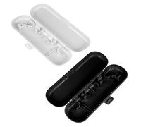 JUNFEIXUAN 2 Pcs Travel Toothbrush Cover Toothbrush Case Compatible with Oral B & Philips Electric Toothbrush Travel Case (White&Black)