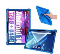Junfire Silicone Case for Byxsb EUA10L01/Whitedeer A10PRO/Freeski 10/Yicty MB1001/HotLight HOTA10-BK Tablet 10 Inch Case, Shockproof Rugged Case with Stand - Blue