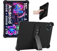 Junfire Silicone Case for DOOGEE U11 Pro / U11 11 inch Tablet 2025, Case for DOOGEE U11 Pro Android 16 / U11 Android 15 11" Tablet with Kickstand, Black