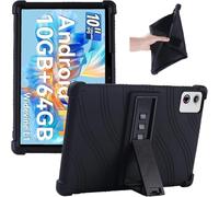 Junfire Silicone Case for Freeski UKA10L Android 16 / Ainmel A10 LVEA1001 Android 14 10.1 Inch Tablet, Case for Freeski A10 10 Inch Tablet with Kickstand, Black
