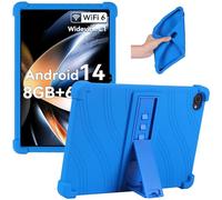 Junfire Silicone Case for HotLight C10 10 inch Tablet/Whitedeer C10 10.1", Case with Kickstand for Ainmel AMLA10UKTS / C10BK / Byxsb C10 / Hakaug C10 / Kotsren C11 Android 14 10" Tablet, Blue