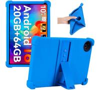 Junfire Silicone Case for MUISOO 10 inch Tablet Android 16/15 10.4" 2026 MSOKB1001 / Gleeso Android 16 10.1" KB1004, Case with Kickstand for MUISOO 10.4 Inch Tablet 10.1" 2025, Blue