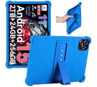 Junfire Silicone Case for TABWEE W90 11 inch Tablet 2025, Case for TABWEE W90 / T90 Android 15 11" Tablet with Kickstand, Blue