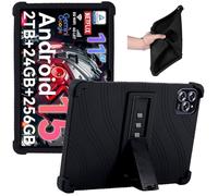 Junfire Silicone Case for TABWEE W90 11 inch Tablet 2025, Case for TABWEE W90 / T90 Android 15 11" Tablet with Kickstand, Black