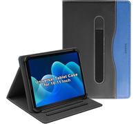 Junfire Universal Case for Doogee U11 11"/Tab A9 10.1"/A9 Pro/HotLight/TABWEE T80, PU Leather Flip Protective Cover with Multi-Angle Stand Pen Holder for 10-11 Inch Android/IOS/Windows Tablet, Blue