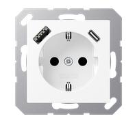 Jung A RANGE Wall Outlet (WCD Switchgear) (European Socket) - A1520-15CAWWM