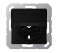 Jung A500 Wall Socket 16A 250V IP44 With Safety Cover (European Socket) - A1520BFKIKLSWM