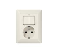 Jung AS Series White Combination Switch Socket In-Built - AS5575EU