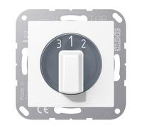 Jung AS500 Three Position Single Pole Switch Matte White - A1504.10NWWM