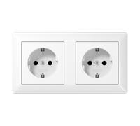 Jung AS500 Wall Outlet Box (WCD Switchgear) (European Socket) - AS1520-2BFKIWW