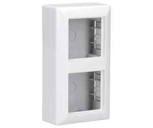 Jung AS58 2AWW Surface-Mounted Socket Cover Double