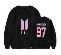 (JUNG KOOK Negro,L)Bts Bt21 Hoodie Sudaderas Suéter Jung Kook V Suga Jimin Jin Kpop Bang Boys Tan