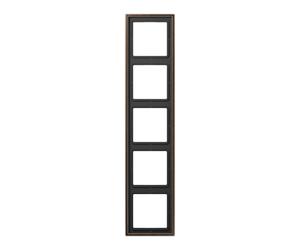 Jung LS 5 Gang Cover Frame Antique Brass - ME2985AT