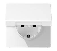 Jung LS990 16A Protected Wall Socket With Safety Cover (European Socket) - LS1520NBFKIKLWWM