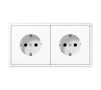 Jung LS990 Wall Outlet Box (WCD Switchgear) (European Socket) - LS1520-2WW