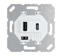 Jung USB Charging Socket Type A and C Alpine White - USB15CAWW