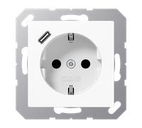 Jung Wall Outlet Box (WCD Switchgear) (European Socket) - A1520-18CWW