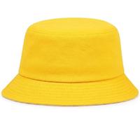 JUNGANRHA® Unisex Womens, Mens Cotton Bucket Hat Reversible Girls or Boys Fisherman Hats Plain for Hunting, Camping, Hiking, Travelling, Fishing, Football Summer Sun Hat Yellow