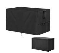 Jungda Outdoor Storage Box Cover for Keter 200 Gallon Resin Deck Box | Outdoor Storage Bench & Fire Pit Table Cover, Heavy Duty Waterproof Patio Storage Box Covers - 60 x 29 x 36 Inch