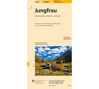Jungfrau (264T): Lötschental - Aletsch. Offizielle Wanderkarte der SAW (1/50 Hiking Maps)