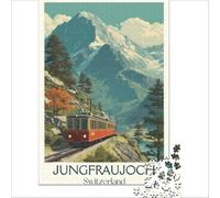Jungfraujoch Art jigsaw puzzles 1000 | gentle relaxing activity for patients to pass the time quietly while recovering at home from illness38x52cm