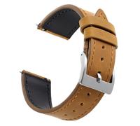 JUNGHELE leather watch bands for men and women, Quick Release leather watch strap with Silver Buckle watch leather strap, 18mm/20mm/22mm watch band WBG0219