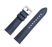 JUNGHELE Nylon watch band for men and women,Quick Release Premium Oxford Waterproof Fabric Weave Back Lining Leather Nylon watch strap with Stainless-Steel Buckle,Blue 22mm watch band