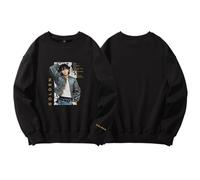Jungkook Album Golden Hoodie K-pop Merch Sweatshirt Support Printed Top For Fans Cotton Hooded Shirts(A Black- Fleece,S)
